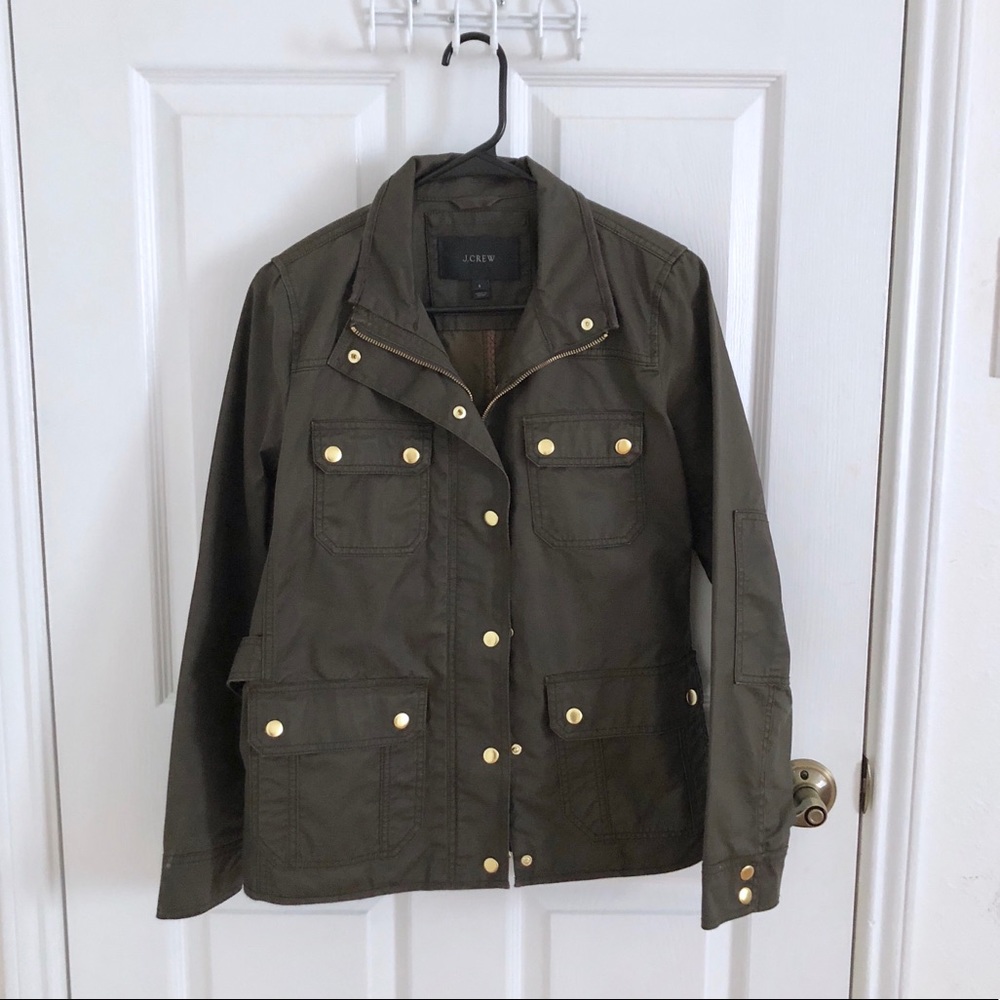 J. Crew relaxed fit olive green/mossy brown jacket